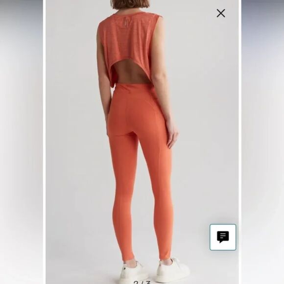 FP Free People Movement Jumpsuit "Off to the Races" in Apricot MEDIUM - Picture 2 of 7